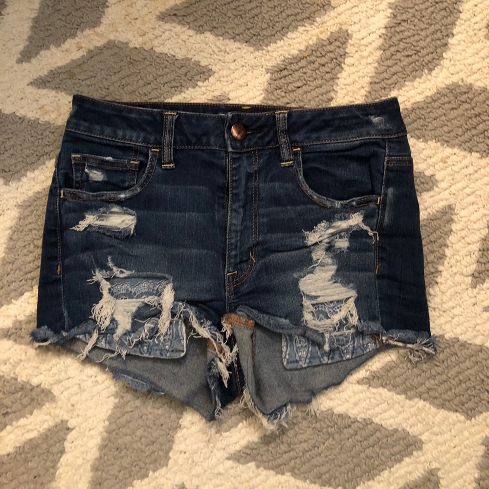 AE denim shorts